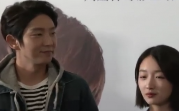 South Korean actor Lee Joon Gi and Chinese actress Zhou Dongyu attend the press conference for the movie 