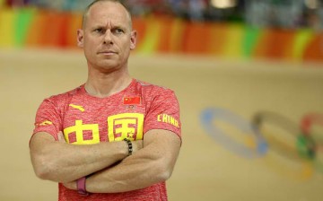 China's field cycling coach Benoit Vetu led the field cycling team to its first gold medal.