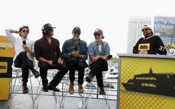 'The Walking Dead' actors Steven Yeun, Norman Reedus, Jeffrey Dean Morgan and Andrew Lincoln, along with Kevin Smith, attend AMC at Comic-Con on July 23, 2016 in San Diego, California.