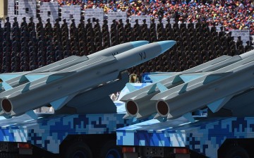 China displays its cruise missiles in a military parade at Tiananmen Square in Beijing during the 70th anniversary of victory over Japan and the end of World War II in September last year.