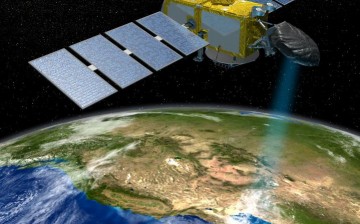 The Jason series of US/European satellites can measure the height of the ocean surface.