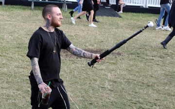 Recording artist Mac Miller experiences Samsung Gear 360 at Lollapalooza 2016 - Day 3 at Grant Park on July 30, 2016 in Chicago, Illinois.  