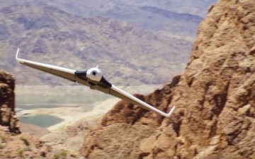 Parrot Disco drone flies fast in the mountains