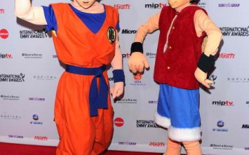 Adventure animation characters Goku and Luffy from 'One Piece' attend the 39th International Emmy Awards at the Mercury Ballroom at the New York Hilton on November 21, 2011 in New York City. 