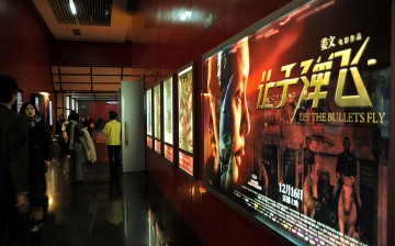 Cinema fans attend the showing of a film starring Jiang Wen in Beijing. 