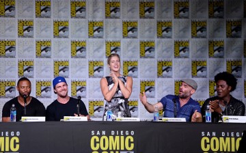 Actors David Ramsey, Stephen Amell, Emily Bett Rickards, Paul Blackthorne, and Echo Kellum attend the 'Arrow' Special Video Presentation and Q&A during Comic-Con Comic-Con International 2016 at San Diego Convention Center on July 23, 2016 in San Diego, Ca