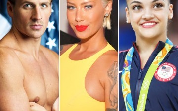 Ryan Lochte, Amber Rose and Lauren Hernandez 