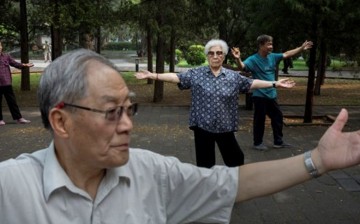 Elderly Chinese do tai chi