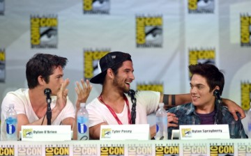 Actors Dylan O'Brien, Tyler Posey and Dylan Sprayberry attend MTV's 'Teen Wolf' panel during Comic-Con International 2014 at the San Diego Convention Center on July 24, 2014 in San Diego, California. 