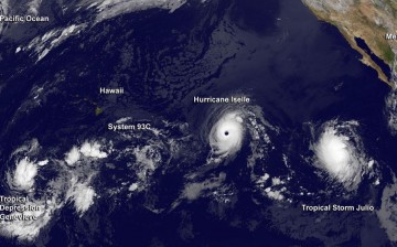 Typhoons galore in the Pacific Ocean.