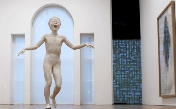 Contemporary Artist Adel Abdessemed designs Napalm Girl sculpture at London exhibition.