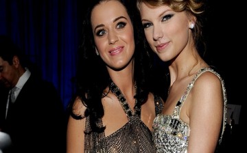 Musicians Kary Perry and Taylor Swift during the 52nd Annual GRAMMY Awards - Salute To Icons Honoring Doug Morris held at The Beverly Hilton Hotel on January 30, 2010 in Beverly Hills, California. 