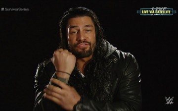Roman Reigns taunts his opponent during an interview in an episode of Monday Night Raw.