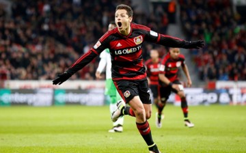 Bayer Leverkusen striker Javier Hernandez.