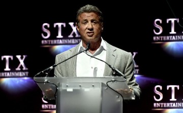 Actor Sylvester Stallone speaks onstage at CinemaCon 2016 The State of the Industry: Past, Present and Future and STX Entertainment Presentation at The Colosseum at Caesars Palace during CinemaCon, the official convention of the National Association of Th