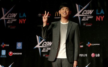 K-Pop idols attend KCON 2015 at the Los Angeles Convention Center on August 2, 2015, one of whom is South Korean singer South Korean Eric Nam.  