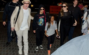 Brad Pitt and Angelina Jolie, along with kids Maddox and  Zahara were seen in Los Angeles.