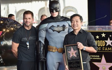 Director Zack Snyder, Batman and DC Entertainment co-Publisher/Comicbook Artist Jim Lee attend a ceremony honoring Batman creator Bob Kane with the 2,562nd star on The Hollywood Walk of Fame on October 21, 2015 in Hollywood, California.