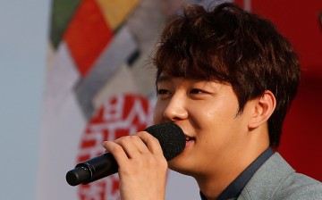 Korean singer and actor Park Yu-Chun attends the press conference 'Birth of Actor' on the second day of the 19th Busan International Film Festival (BIFF) at the Outdoor Stage-BIFF Village on October 3, 2014 in Busan, South Korea. 