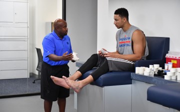 Ben Simmons could undergo surgery after fracturing a bone in his right foot during the 76ers' training-camp scrimmage. 