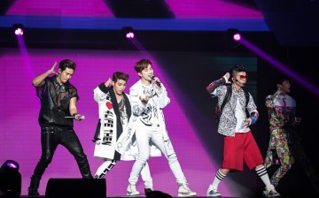 2PM performs during the K-Pop 'Go Crazy' World Tour at Prudential Center on November 14, 2014 in Newark, New Jersey.