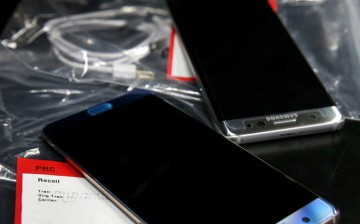 Several Samsung Galaxy Note 7's lay on a counter in plastic bags after they were returned to a Best Buy on Sep 15, 2016 in Orem, Utah. 
