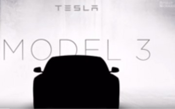 Potential form of Tesla Model 3 car from Tesla Motors.