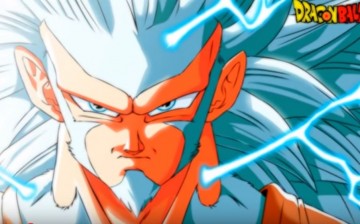 A potential super saiyan white form as projected by fans. 