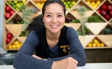 Li Na poses at the Blackmores Wellbeing Oasis during the 2016 Australian Open at Melbourne Park on Jan. 20, 2016, in Melbourne, Australia.