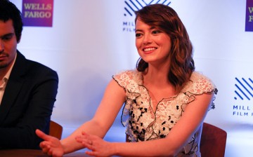 Actress Emma Stone is interviewed at The Outdoor Art Club on October 6, 2016 in Mill Valley, California.
