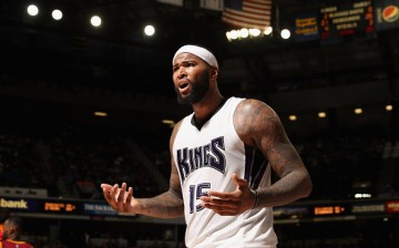 DeMarcus Cousins of the Sacramento Kings complains during their game against the Cleveland Cavaliers at Sleep Train Arena on March 9, 2016 in Sacramento, California.
