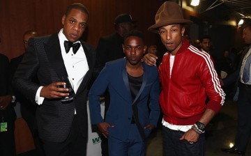 Recording artists Jay-Z, Kendrick Lamar, and Pharrell Williams attend the 56th GRAMMY Awards at Staples Center on January 26, 2014 in Los Angeles, California.