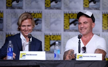 Screenwriter Phil Klemmer and actor Dominic Purcell attend DC's 'Legends Of Tomorrow' Special Video Presentation and Q&A during Comic-Con International 2016 at San Diego Convention Center in San Diego, California. 