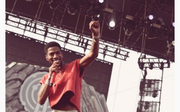 Rapper Kid Cudi performs onstage during day 2 of the 2014 Coachella Valley Music & Arts Festival at the Empire Polo Club on April 12, 2014 in Indio, California.  