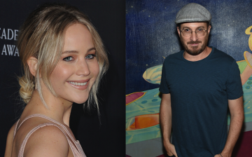 Jennifer Lawrence at the 2016 AMD British Academy Britannia Awards and Darren Aronofsky at the 45th Anniversary of Electric Lady Studios.