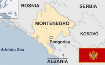 Montenegro's location in Europe.