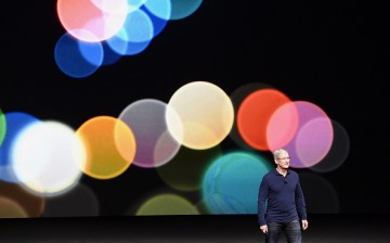 Tim Cook, chief executive officer of Apple Inc., speaks during an event in San Francisco, California, U.S., on Wednesday, Sept. 7, 2016.