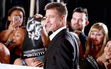 Brad Pitt attends a LA Fan event for the Paramount Pictures title 'Allied' at Regency Village Theatre on November 9, 2016 in Westwood, California.   