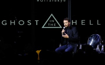Director Rupert Sanders speaks to the audience during the global trailer launch for Paramount Pictures' 'Ghost in the Shell' at the Tabloid on November 13, 2016 in Tokyo, Japan. 