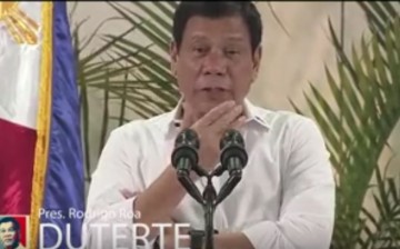 President Duterte speaks to the media and his people. 