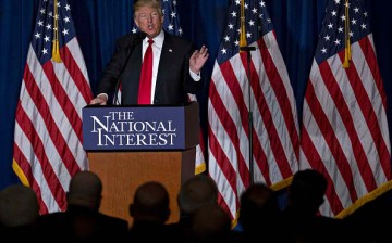 Donald Trump speaks about the U.S. foreign policy in April at the Mayflower Hotel in Washington, D.C.