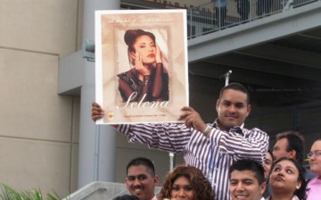 Fans of Selena and Latin music wait at the 'Selena Vive' tribute concert, April 7, 2005, Reliant Stadium, Houston, Texas. Many of the stars of Latin music and television came to pay their respects and honor the memory of the pop star.   