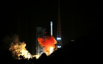 China's data relay satellite, Tianlian I-04, lifts off from the Xichang Satellite Launch Center in Xichang, Sichuan Province, on Nov. 22.