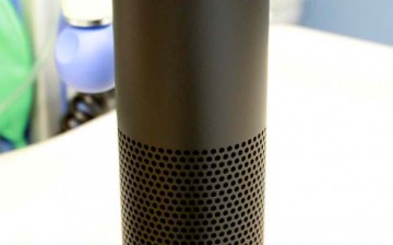 A unit of Amazon Echo is being used for demonstration at the Boston Children's Hospital.