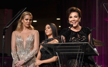 Khloe Kardashian, Kourtney Kardashian and Kris Jenner onstage at the 2016 Angel Ball hosted by Gabrielle's Angel Foundation For Cancer Research on November 21, 2016 in New York City. 