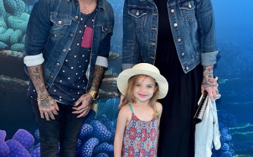 (L-R) Musician A. J. McLean, Ava Jaymes McLean and Rochelle DeAnna McLean attend The World Premiere of Disney-Pixars FINDING DORY on Wednesday, June 8, 2016 in Hollywood, California.   