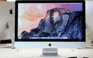  The new 27 inch iMac with 5K Retina display is displayed during an Apple special event on October 16, 2014 in Cupertino, California. 