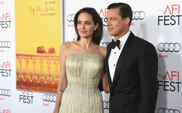 Angelina Jolie Pitt (L) and Brad Pitt attend the opening night gala premiere of Universal Pictures' 'By the Sea' during AFI FEST 2015 presented by Audi at TCL Chinese 6 Theatres on November 5, 2015 in Hollywood, California.