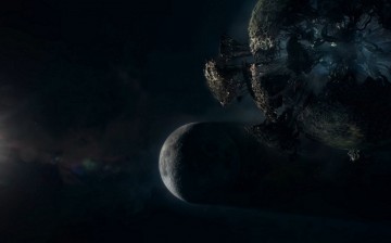 Screenshot of a planet-devouring Transformer, possibly Unicron, in the teaser trailer for 'Transformers: The Last Knight'