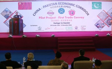 Pakitan PM Nawaz Sharif delivering a speech during the China-Pakistan Economic Corridor Ceremony on Nov. 13, 2016.